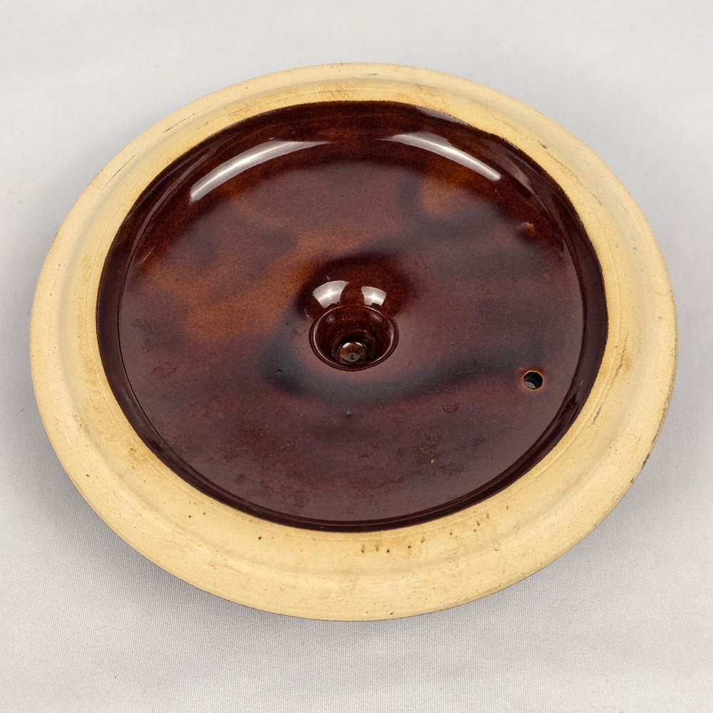 MAR‎ CREST Vtg Crock Pot Oven Proof Stoneware with Lid Brown 2 Handles Bean Pot - Picture 9 of 16